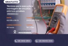 Inova e Senai abrem inscrições para curso de circuitos elétricos prediais