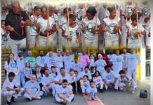 Roda de capoeira reúne praticantes no Calçadão de Presidente Prudente neste sábado