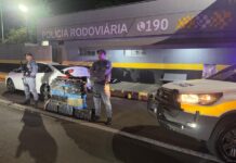 Polícia Rodoviária prende homem com 186 Kg de maconha em carro durante abordagem em Martinópolis