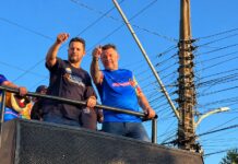 Marangoni e Roger Gasques fazem carreata com mais de 150 veículos em Álvares Machado e Presidente Prudente