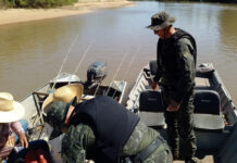 Polícia Ambiental apreende 1,4 km de redes de pesca irregulares no Rio Paraná, em Rosana