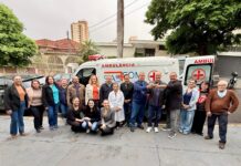 Vereadores participam da entrega de nova ambulância do Sassom nesta terça-feira (15)