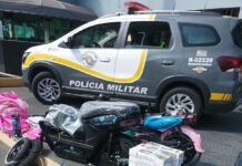 Dupla é presa com haxixe, skunk, cigarros contrabandeados e produtos estrangeiros em Presidente Epitácio