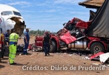 Motorista de carreta tem mal-subito e atinge avião às margens da rodovia Raposo Tavares na região de Presidente Prudente