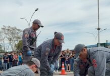 Simulado de acidente reúne Bombeiros, PM e Energisa às margens da Assis Chateaubriand