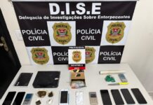 Polícia Civil apreende haxixe e cocaína em ação contra tráfico em Presidente Prudente